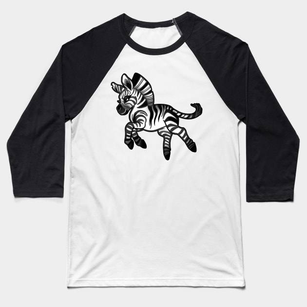 ZEE THE ZEBRA BABY Baseball T-Shirt by KO-of-the-self